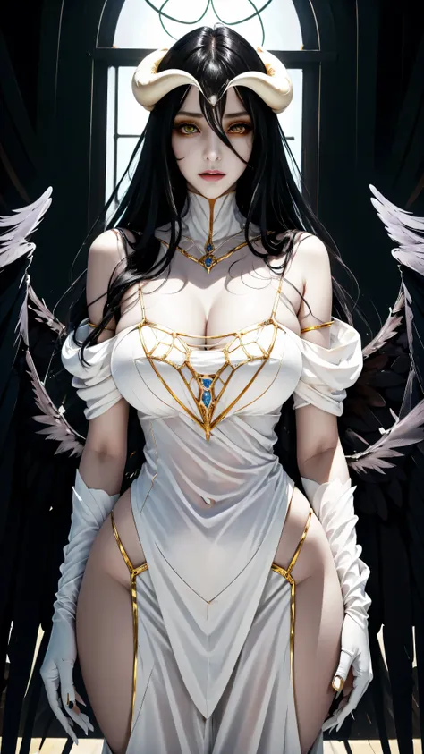 photo of a iom girl, albedo from nazarick, best highres, best highest quallity, illustration, cinematic light, ultra detailed, d...