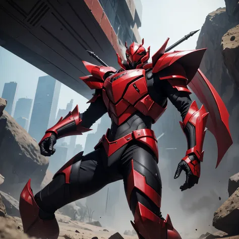 A dimon red black ant Armor one man kyare 
