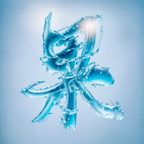 ((Chinese characters written in ice: 1.3)),((white and sea blue style)),((macro photography characters: 1.1)),((blue and white ice is background)), matte punk, resin, anime aesthetics, strong close-up, meticulous design, masterpiece, best quality, super qu...