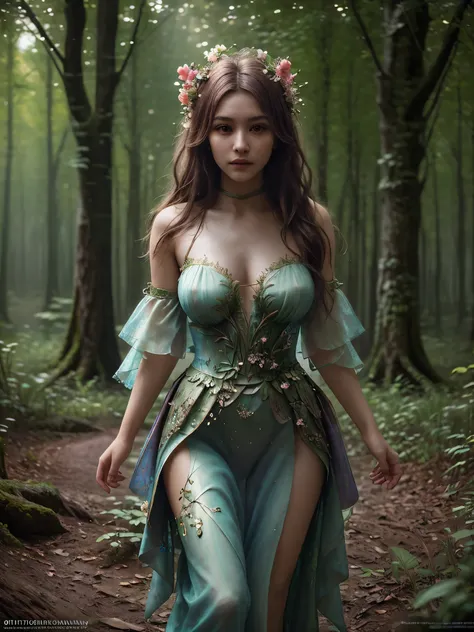 (Masterpiece photorealistic 8k) masterpiece, best quality, high quality,extremely detailed CG unity 8k wallpaper, An enchanting and dreamy scene of a fantasy forest, with towering trees, digged hole, hidden fairy glens, creating a sense of mystique and enc...