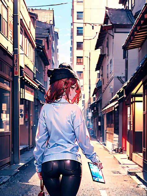 (Approaching:1.3),Realistic, best quality, Super detailed, High-quality CG rendering,  THE MOST DELICATE AND BEAUTIFUL ,  Hi-Res, (female 1 person), ( best quality,4K,8k,masterpiece:1.2), (Bright Red Hair:1.5),(short long hair :1.5),(Red eyes:1.5),(black l...