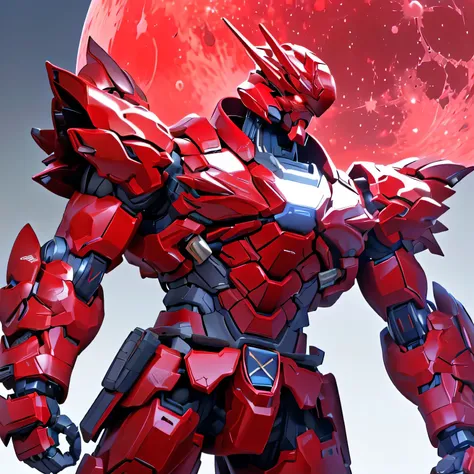 (Mecha:1.5), ((The red robot is moving very violently)), (( several people having fun with each other while having very detailed , Super detailed,  best quality, masterpiece, 8k wallpaper,  high definition ,  super precise illustration )), white armor, red...