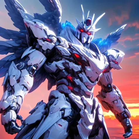 (Mecha:1.6), ((The white robot is making violent movements)), (( several people having fun with each other while having very detailed , Super detailed, best quality, masterpiece, 8k wallpaper, high definition , super precise illustration , using Unreal ...