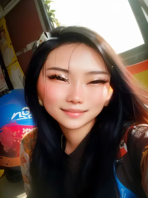 a close up of a woman with long hair smiling at the camera, 3 0 years old woman, 30 years old woman, 2 , south east asian with round face, 2 , an asian woman, leaked image, 2 , 19-year-old girl, natasha tan maciej kuciara, malaysian