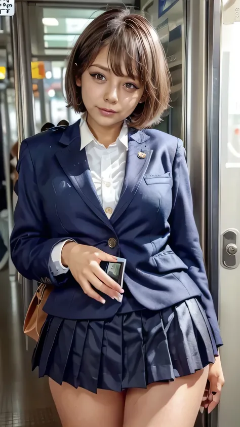 (電車の座席に座って phone that opens your eyesギャル:1.25、 seen from the front:1.9)、(Realistic、 as in the picture 、live-action、8k, Realistic,  RAW photo,   best image quality: 1.4),  SLR camera 、 RAW photo,  best quality, Realistic,  High Definition CG Unity 8K Wallpa...