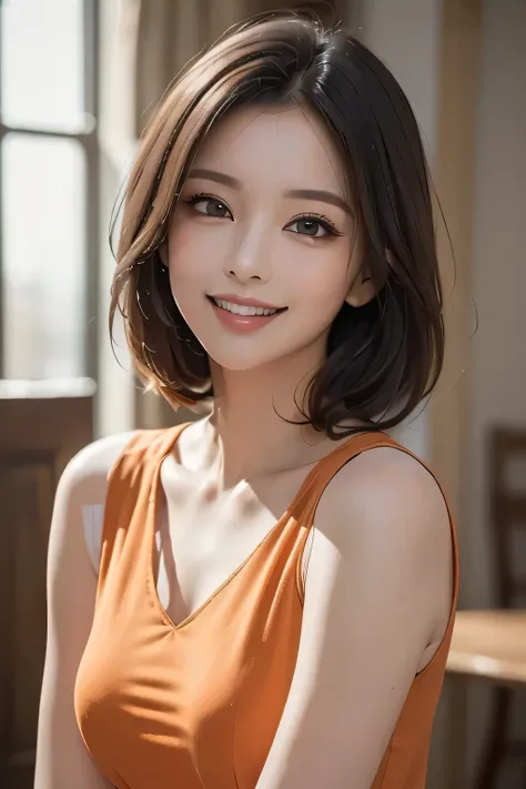 ((1 ULTIMATE BEAUTIFUL WOMAN ))、Mature、 beautiful face、(Big Eyes), Detailed lips, Exquisitely Detailed Beautiful Eyes ,  double eyelid ,  long eyelashes 、Grin, (Picture ), masterpiece，(Big Breasts), (Long legs, Long legs）， best quality， hyper-detailing，Awa...