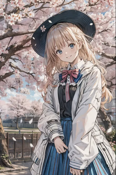 alice carteret,  detailed background with white knee-high ,  cardigans , open  cardigans , striped bow , hair accessories,  blue...