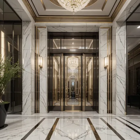 MARBLE TOWERS, "Art Deco style . geometric shapes, bold colors, luxurious, elegant, decorative, symmetrical, ornate, detailed"