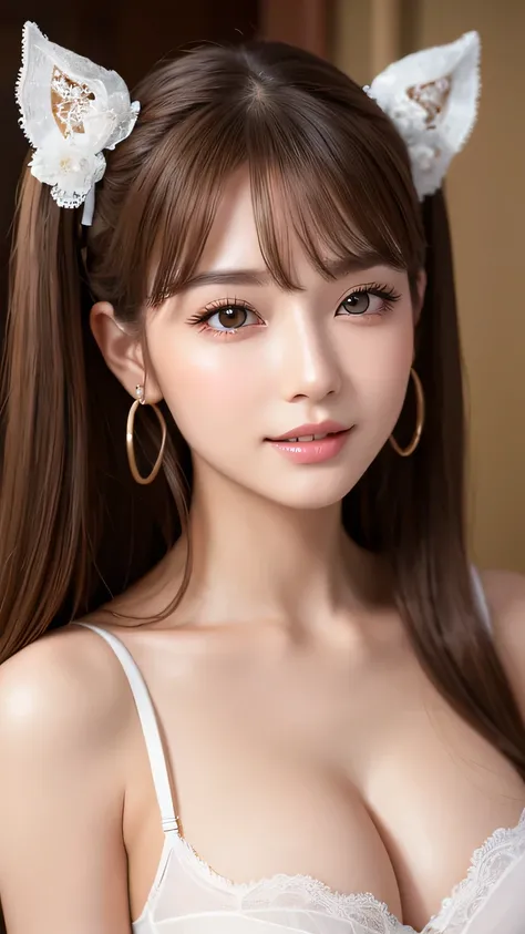 Her face is detailed and beautiful、Adult face、 eyes are beautifully drawn down to the smallest detail 、  the nose is fine and beautiful  .、 the ears are beautiful with attention to detail .、Detailed finger count、Detailed arm count、Number of detailed bars、 ...