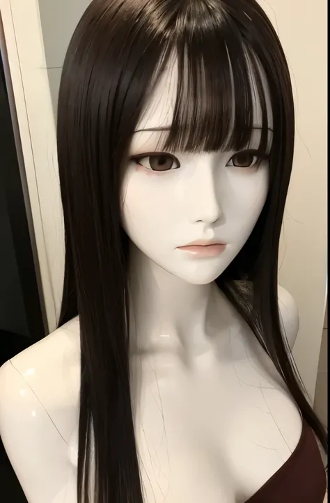 Full body mannequin, The mannequin is a woman, The mannequin is a 35-year-old Matsumoto Eiko,The mannequin is 165 cm tall , Mannequins have white skin mannequins have straight hair with a view of dark hair mannequins have bangs, Mannequin has a thin face,T...