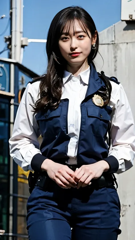 Big Breasts Female police officer