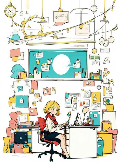 Certainly! Heres a detailed description for the illustration you are looking for, updated with a Christmas theme in the work environment:

---

**Vector Illustration of Urban Beauty Working in Office with a Christmas Touch**  
The scene captures a chic and...