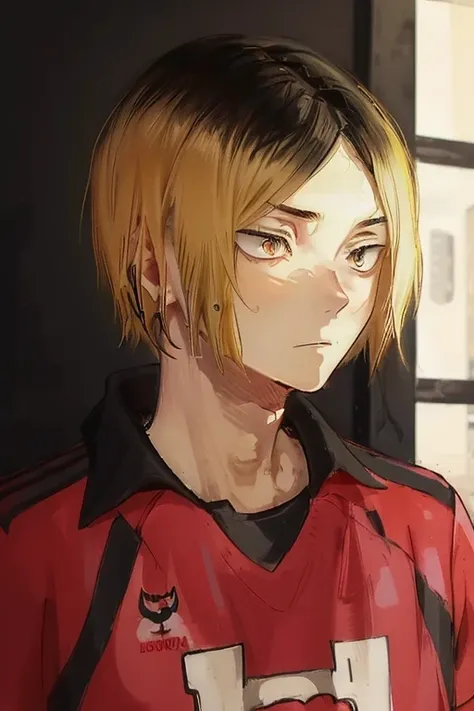 (((kozume kenma))), a quiet, introspective teenage boy with a slight, delicate build. his pale skin contrasts with his distinct ...