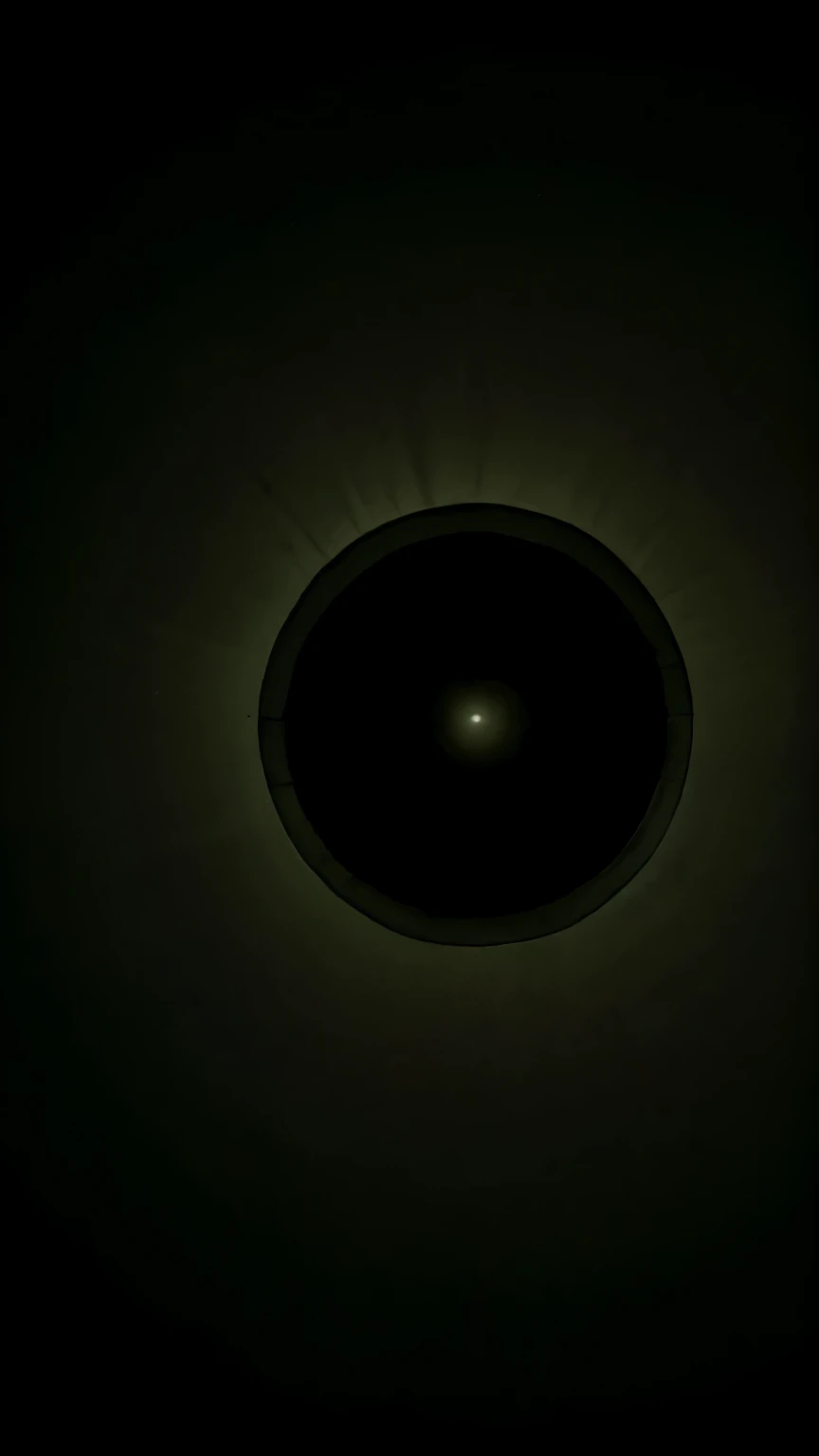 deep black background, with a shaded green x in the center