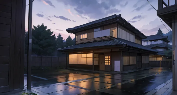 The year is 1980 in Japan.
Sendai is a large city filled with small, modern homes built close together surrounded by many trees. The height of Sugisawa High overlooks the entire city.
Close View from the Sky.
Rainy Sky. Raindrops falling.
(Daytime) ((L...