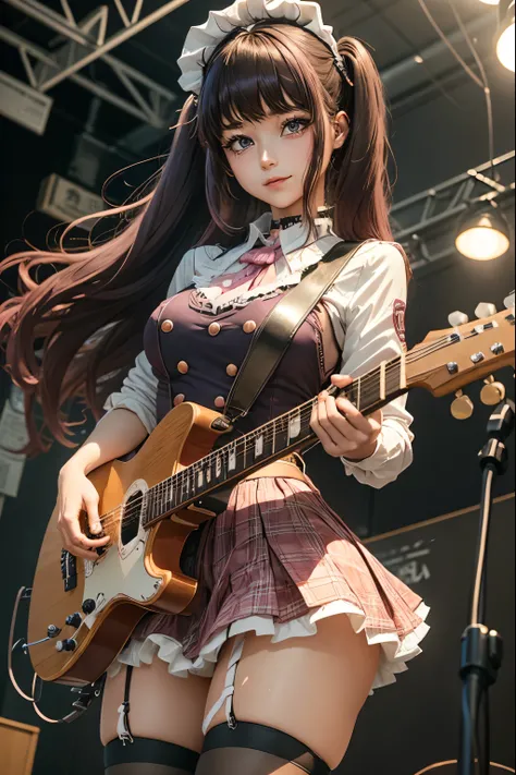 High school girl blazer、uniform、 Red Check Knee Length Skirt、 long skirt、JK Style、 jacket、smile、 knee-high socks、 thigh high socks 、 pantyhose、Superb beauty 、Super cute、ennui、 Rare Beauty 、 twin tail hair、 Dark Dark Eye Shadow 、 sad、Skin radiance、 Long Hai...
