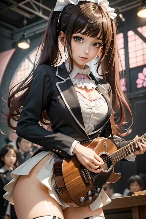 High school girl blazer、uniform、 Red Check Knee Length Skirt、 long skirt、JK Style、 jacket、smile、 knee-high socks、 thigh high socks 、 pantyhose、Superb beauty 、Super cute、ennui、 Rare Beauty 、 twin tail hair、 Dark Dark Eye Shadow 、 sad、Skin radiance、 Long Hai...