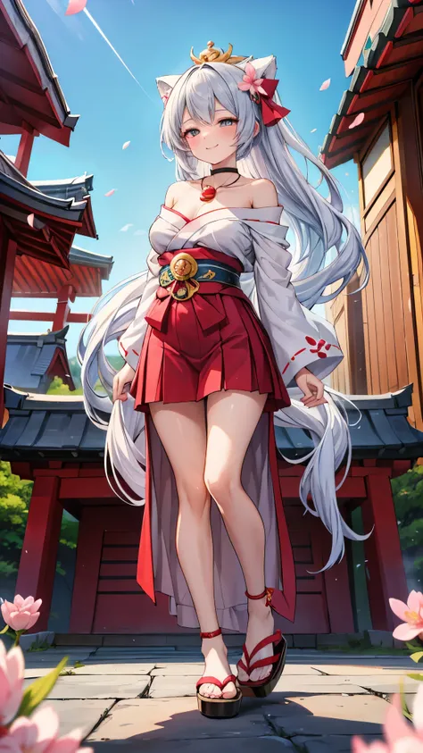 (masterpiece,best quality,ultra-detailed), a 23-years old compassion, nurturing, impeccable, older sister. She has ice white colored side-swiped bangs long hairs to waist, ocean blue colored tareme, short and round arctic fox ears and long and fluffy tail,...