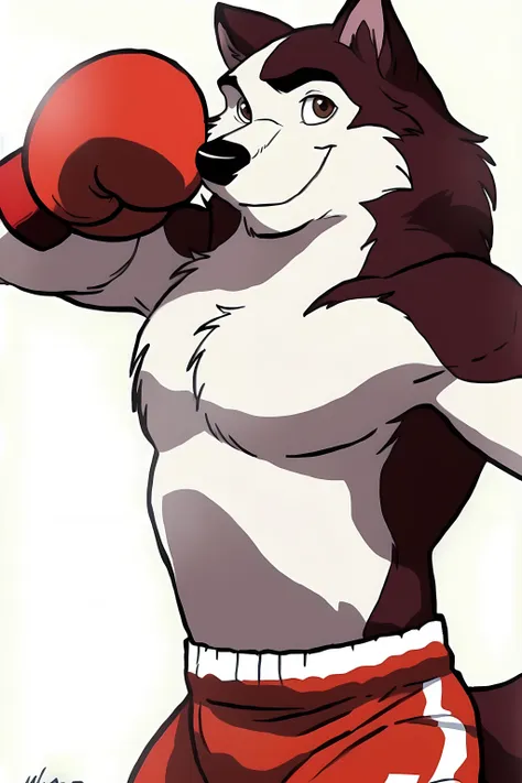 kodiak (balto), red fur, detailed, detailed face, detailed eyes, anthro body, black lineart, black outline, male, young adult, v...