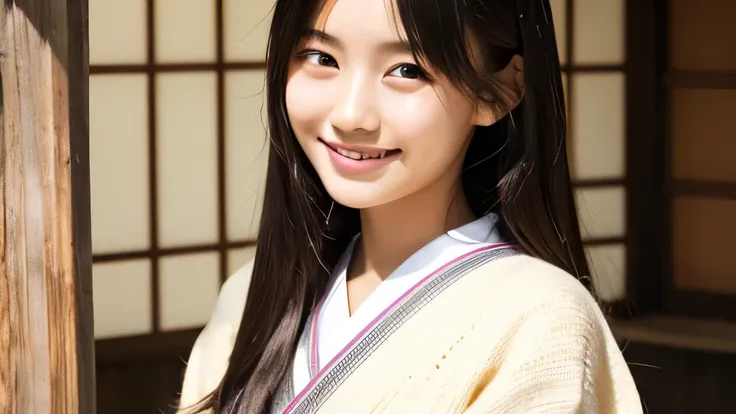  20 Year Old　 Japanese　photograph　cute　smile　 long hair