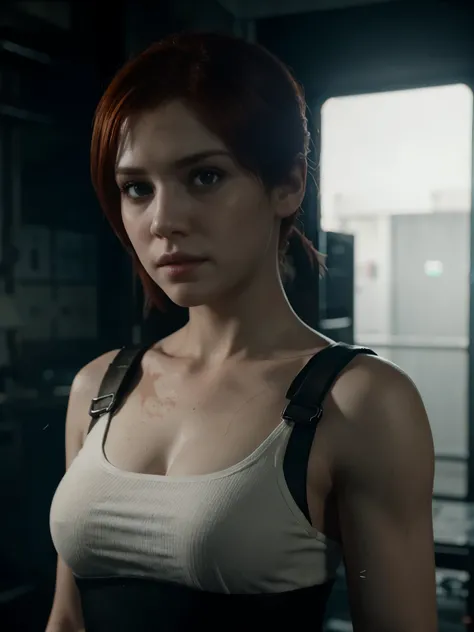 Girl White Skin , Red Hair in Resident Evil 2 Remake