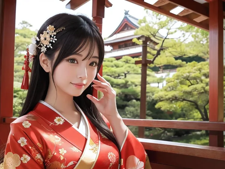 Beautiful female goddess Japanese wishes