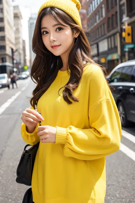 yellow　Cute Fashion　woman　