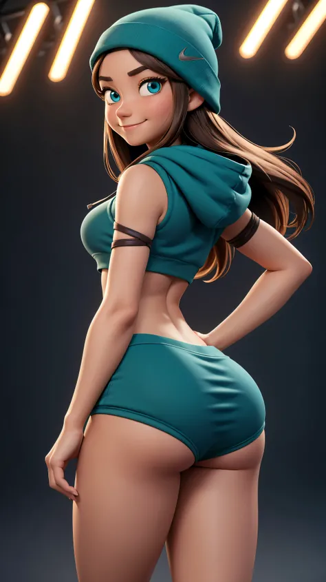 1girl, cute, teal eyes, smile, stylized, cute smile, very long brown hair, thin eyebrows, anatomically correct, masterpiece, best high quality, ultra details, ((top quality)), ((masterpiece)) (detailed), cinematic lighting, complex, high detail, sharp focu...