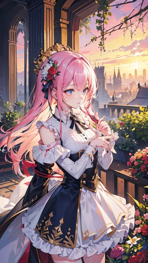 (( best quality)),( ultra high resolution),( super detailed),( detailed description ),(( best CG )),(masterpiece), Highly Detailed Art ,( Art with Precise Details:1.5),  romantic, Flower Paradise , Warmth, Softness