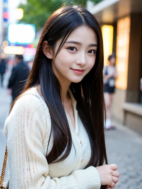 (BEST QUALITY, MASTERPIECE, ULTRA HIGH RESOLUTION, (PHOTOREALISTIC:1.4), RAW PHOTO, DEPTH OF FIELD,PROFESSIONAL LIGHTING), at street, (full-body), 1girl, (((15-years-old))), (((the most popular Japanese-idol))), (((extremely realistic loveliest-baby-face))...