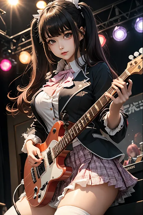 High school girl blazer、uniform、 Red Check Knee Length Skirt、 long skirt、JK Style、 jacket、smile、 knee-high socks 、 thigh high socks 、 pantyhose、Superb Beauty 、Super cute、ennui、 Rare Beauty 、 twin tail hair、 Dark Dark Eye Shadow 、 sad、Skin radiance、 Long Ha...