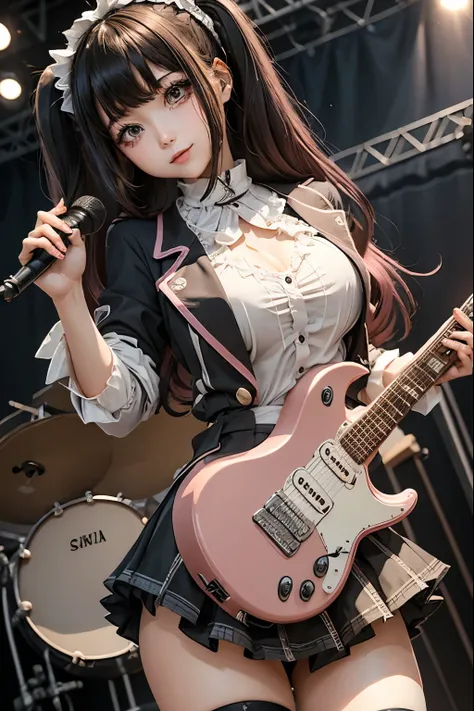 High school girl blazer、uniform、 Red Check Knee Length Skirt、 long skirt、JK Style、 jacket、smile、 knee-high socks 、 thigh high socks 、 pantyhose、Superb Beauty 、Super cute、ennui、 Rare Beauty 、 twin tail hair、 Dark Dark Eye Shadow 、 sad、Skin radiance、 Long Ha...