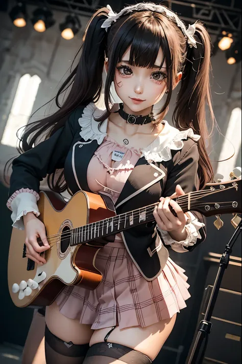 High school girl blazer、uniform、 Red Check Knee Length Skirt、 long skirt、JK Style、 jacket、smile、 knee-high socks 、 thigh high socks 、 pantyhose、Superb Beauty 、Super cute、ennui、 Rare Beauty 、 twin tail hair、 Dark Dark Eye Shadow 、 sad、Skin radiance、 Long Ha...