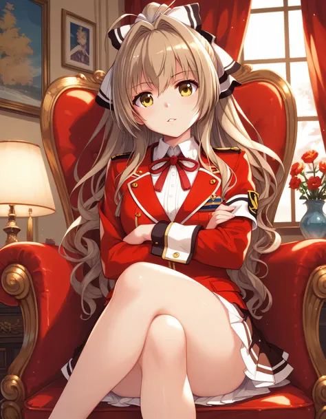 masterpiece,  best quality,  very sophisticated,  absurd,
 1 girl, sento isuzu, amagi brilliant park ,  brown hair,  yellow eyes...