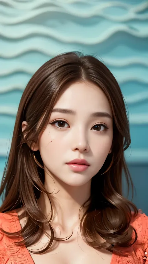 1 female、( VERY BEAUTIFUL)、( Facial beauty:1.6)、( detailed face :1.5)、( detail eyes sitting on a coral reef:1.1)、( Detailed Lips :1.1)、(Detailed nose:1.1)、( brown hair)、(Figure skating )、(she' the only person skating at the rink:1.2)、( Anatomically cor...