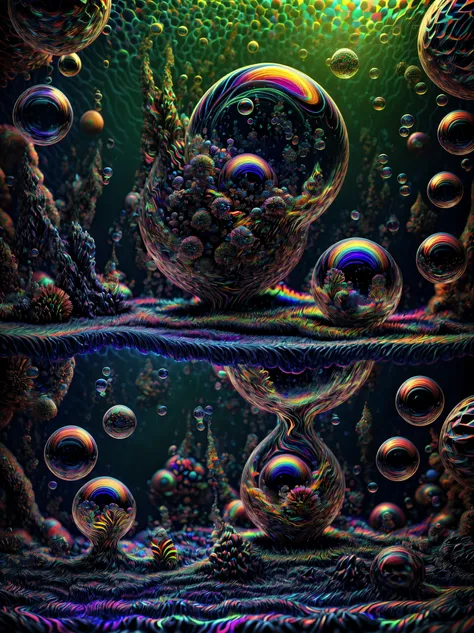 an image of light emerging from colors in a psychedelic dream, shimmering glass morphing out of colors, trippy vibrant colors, p...