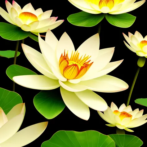 there are many white flowers that are glowing in the dark, beautiful flowers and crystals, glowing flowers, beautiful!!! digital art, magical flowers, luminous flowers, surreal waiizi flowers, with lotus flowers, magical colorful flowers, beautiful depicti...