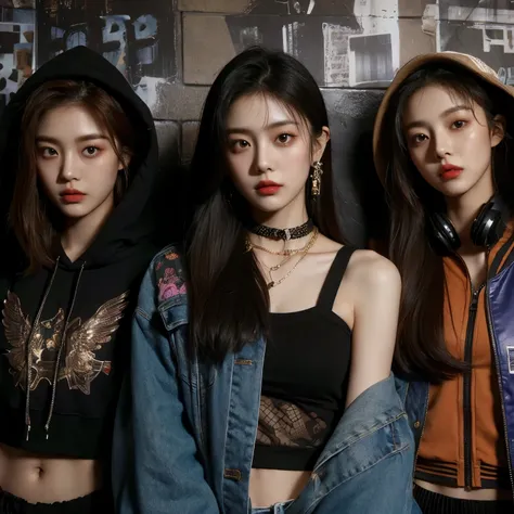 3 girls, 20 years old, trio, hip hop styles, prettiest, asian girls, perfect eyes, perfect faces, dark eyes