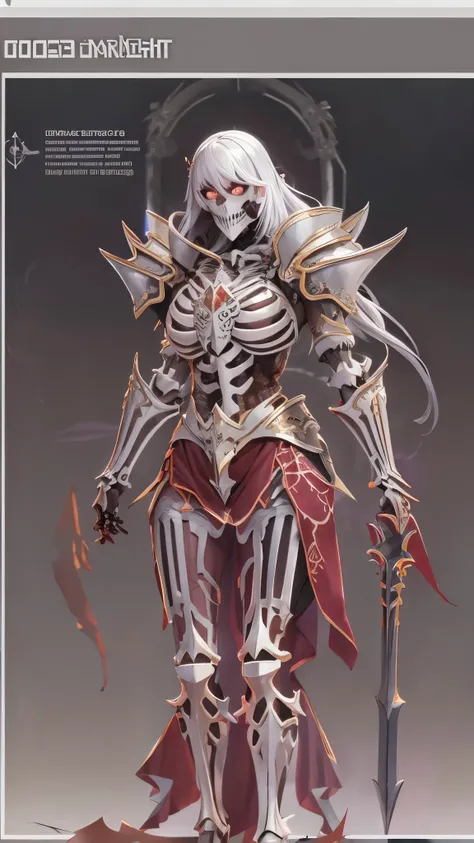 (( best quality)),( ultra high resolution),( super detailed),( detailed description ),(( best CG )),(masterpiece), Highly Detailed Art ,( Art with Precise Details:1.5), (Female Ghost Knight:1.7),(Skeletal Armor :1.6,complex skeleton :1.6),( deep cleavage:1...