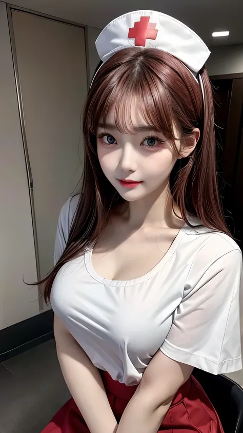 (1 Beauty Nurse)、(( realistic lighting ,  BEST QUALITY , 8k, masterpiece:1.3)), Lock focus:1.2, Beautiful woman with perfect body:1.4, :  Beautiful Korean girl ,  K-pop idol, ( big eyes),（ Voluminous Sexy Lips）， complex and detailed face, ((Super delicate ...