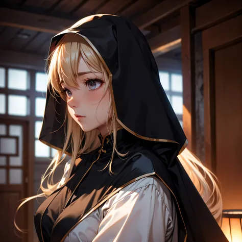 橡胶泡泡袖elder sister装　 golden rosary 　Church interior background　 stained glass 　 mucus sticks all over my body 　 heavy sweat dripping down his forehead 　Sunset　Orange room ,　 Sweating profusely on his face,Cold sweat,汗水从I的额头上滴落,　Drooling,　　 lots of trash ,　 ...
