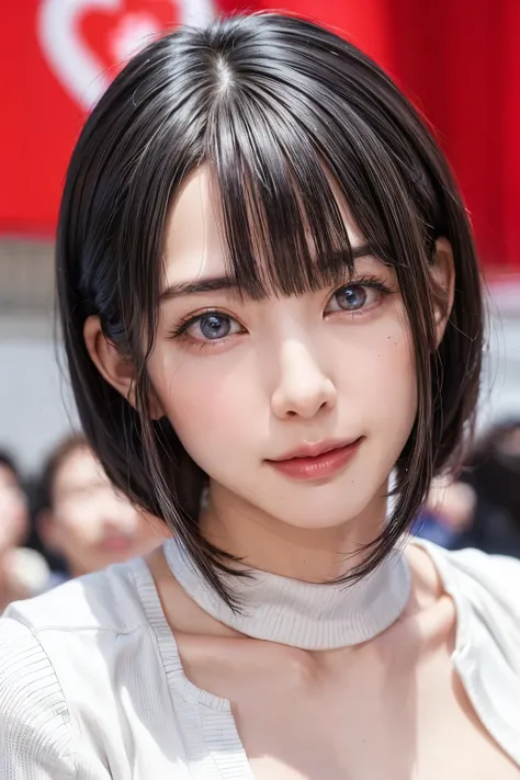 ( table top , best quality、 High image quality:1.4、Very attractive beauty、 Accentuate the eyes 、 camera :1.4、Attractive and beautiful woman、 ideal body shape、 perfect anatomy、 short brunette bob hair 、 Sparkling Hair、Bans:1.4、Shining Bang :1....