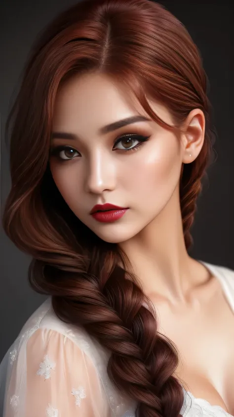 Ultra-realistic、 ultra-detailed primetime portraits、 最high quality、 8K, highest level、 The ultra -The high-definition)、(Super beautiful)、(beautiful face:1.5)、(detailed face:1.5)、(detailed eyes:1.2)、(detailed lips:1.35)、(Detailed nose:1.2)、1girl:1.4   22 ye...