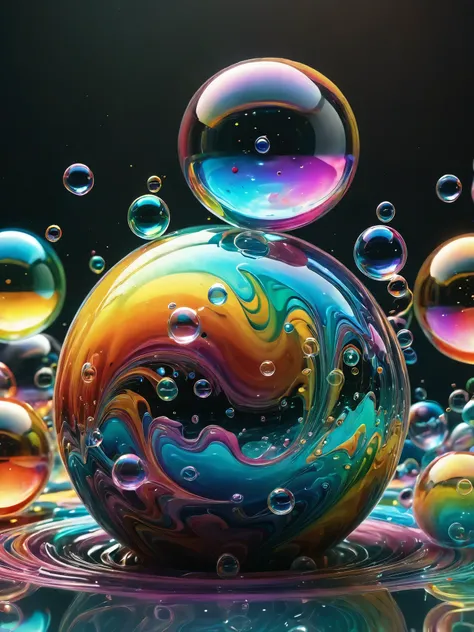 (best quality,4k,8k,highres,masterpiece:1.2),ultra-detailed,(realistic,photorealistic,photo-realistic:1.37),highly detailed psychedelic dream, vibrant shimmering colors, glass-like structures morphing from the colors, intricate rainbow patterns, perfectly ...