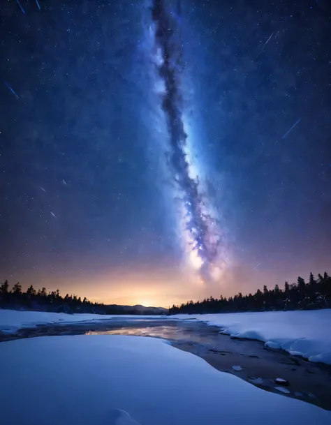 Winter starry sky