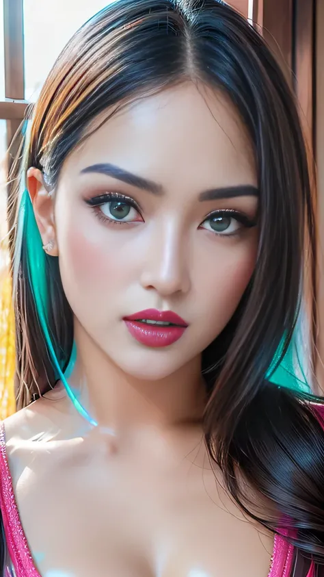 dressed, (details of a very beautiful face)(best quality:1.4)16k resolution,(photo realistic:1.65), (realistic:1.65), (smoother lighting:1.05), (increase cinematic lighting quality:0.2), 16k, (1girl:1.4) 21years old、fashion supermodel、realistic lighting, b...