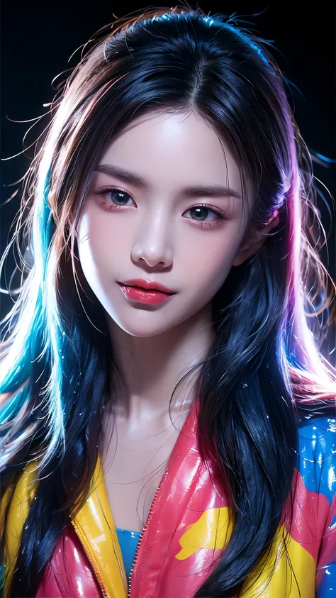Glow in the dark ,Paint splashing,Captivating psychedelic surreal neon amazing universe beautiful gorgeous women in a bright colorful neon light,Mark Reiden、daniel merriam、Bright neon colors in the style of Frank Frazetta and Boris Vallejo, 、fashion clothe...