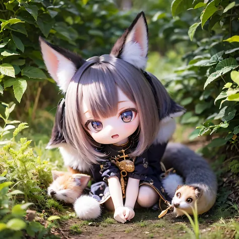 Fox Girls Chibi,priest costume