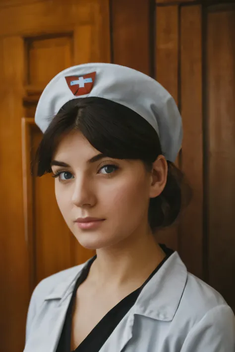 A 24 year old soviet brunette nurse is looking close at me.pov Its the year 1942.