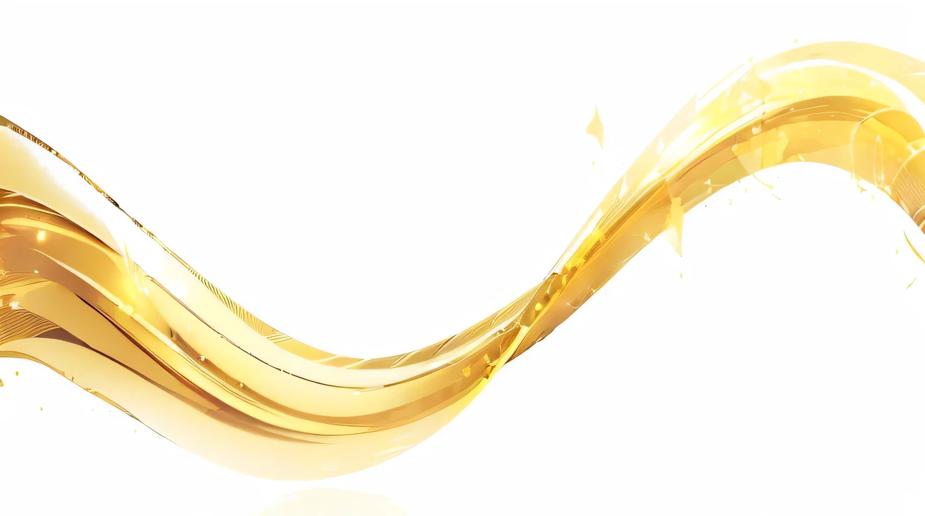 a yellow wave of liquid on a black background, golden curve composition, golden curve structure, golden ribbon, gold striated swirling finish, characteristics of golden curve, smooth streamline, very detailed curve, golden colour, gold trim, golden hair bl...